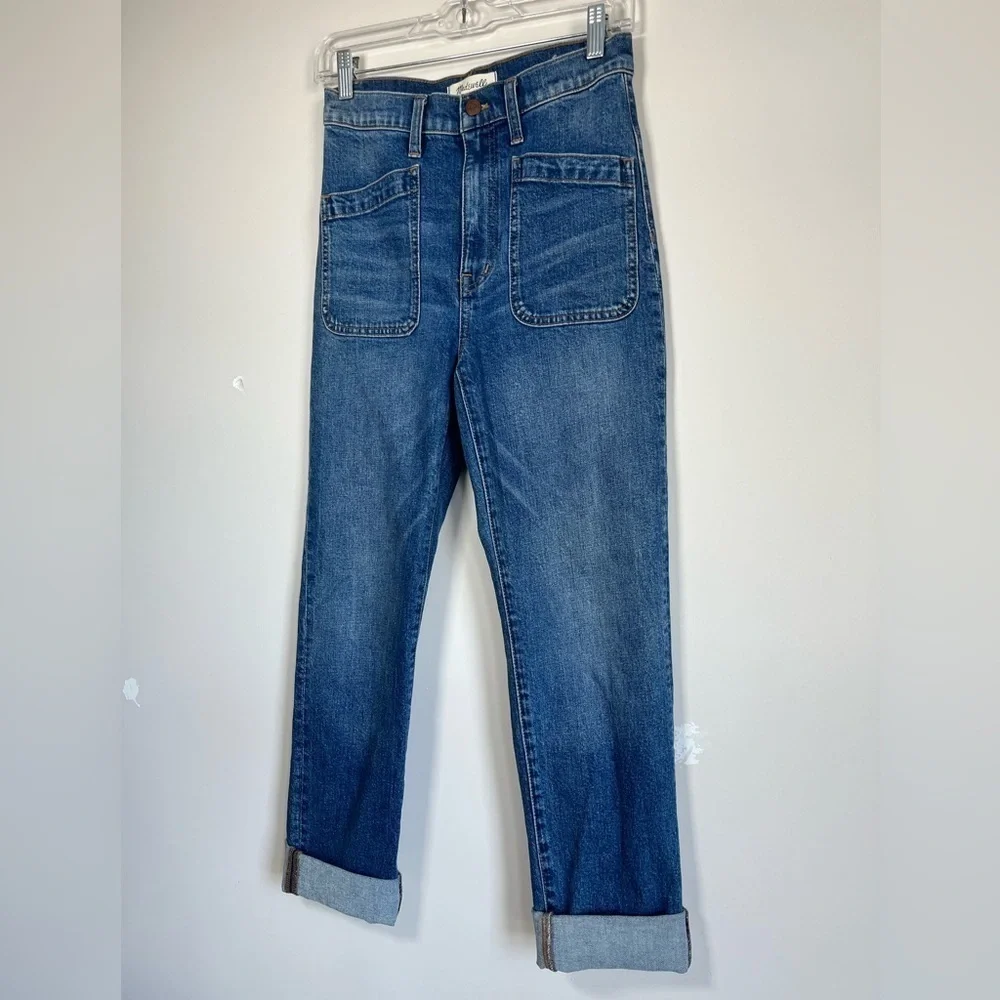 Madewell Classic Straight Jeans Marfield Wash Size 25
